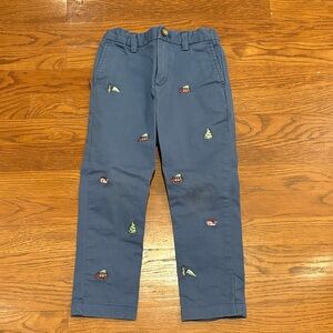 Vineyard Vines Navy Kids Pants with Embroidered Accents